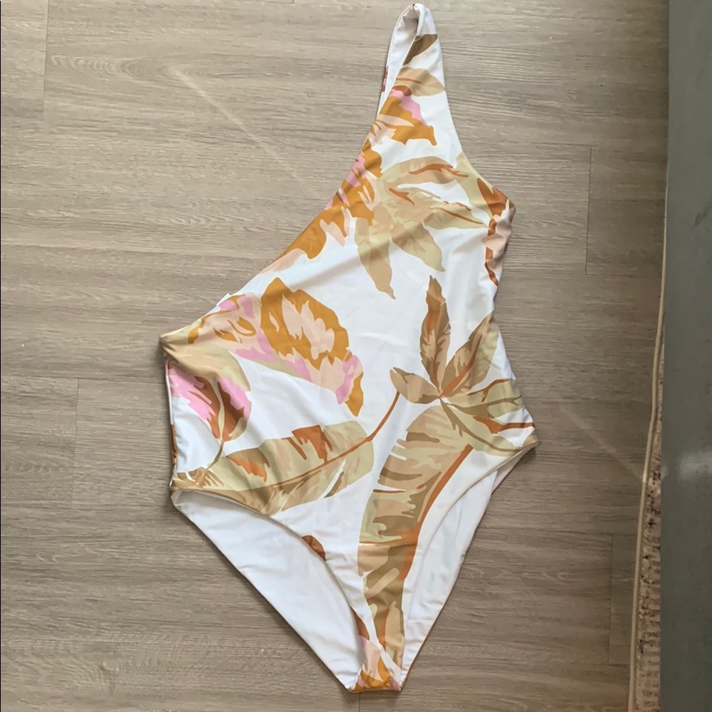 Floral One-Shoulder Swimsuit NWOT